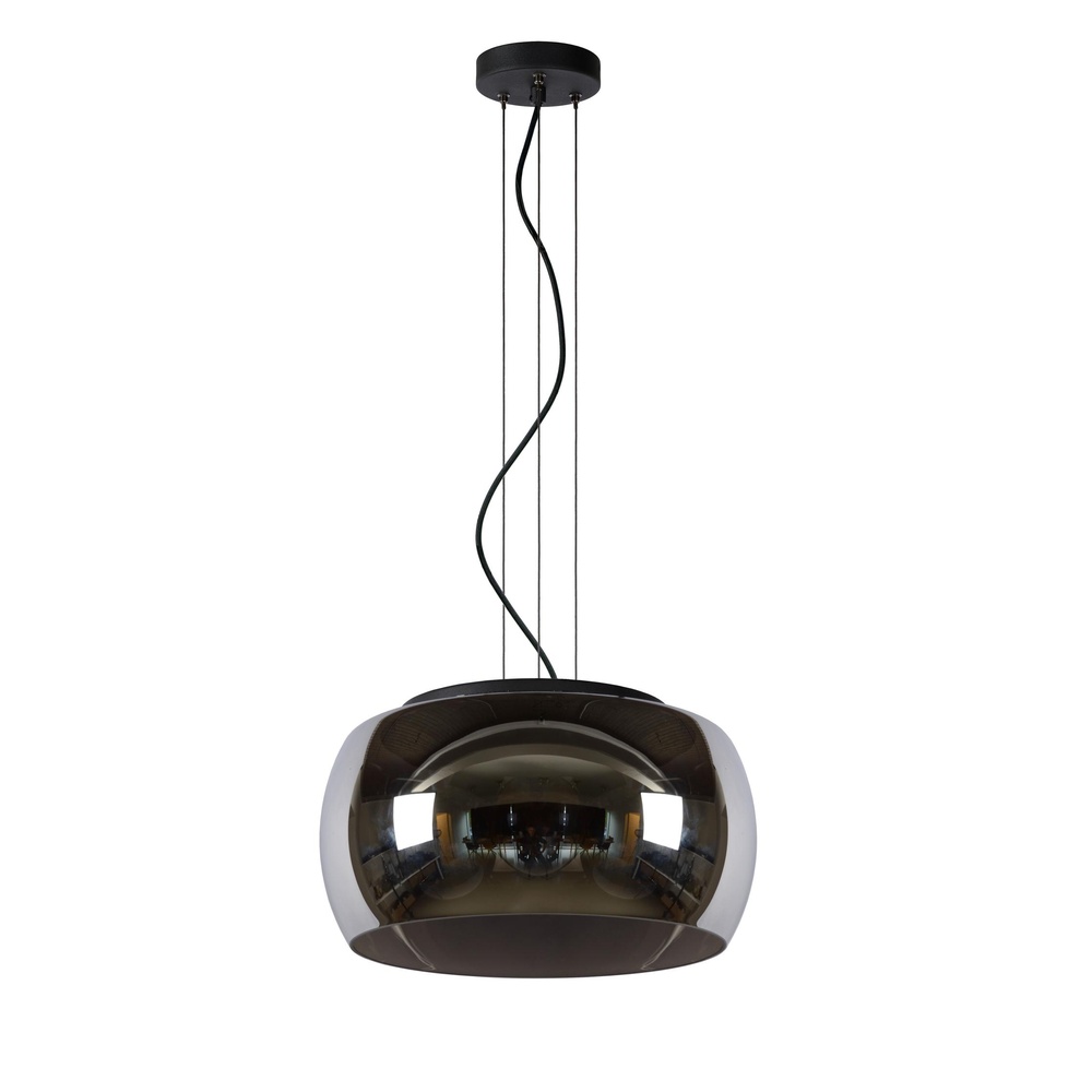 Lucide Design hanglampOlivia Ø 40cm zwart met smoke glas - 45401/40/65